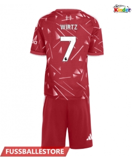 Günstige Liverpool Florian Wirtz #7 Heimtrikotsatz Kinder 2026-27 Kurzarm (+ Kurze Hosen)